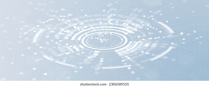 Cloud technology. Integrated digital web concept background