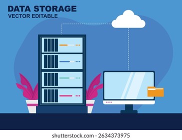 Cloud Technology Isometric Concept. distribution of information technology concept. Vector Illustration.