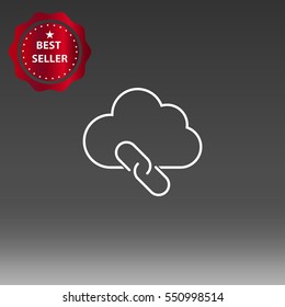 Cloud Technology Link Hyperlink Vector Icon Illustration