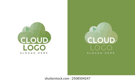 Cloud technology logo concept. cloud and business symbol logo design vector illustration