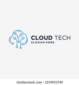 Cloud Technology Logo, Technology Logo Cloud Data Logo Illustration Cloud For Digital Web