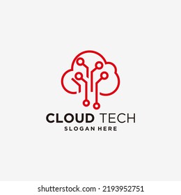 Cloud Technology Logo, Technology Logo Cloud Data Logo Illustration Cloud For Digital Web