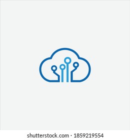 cloud technology logo design inspiration 