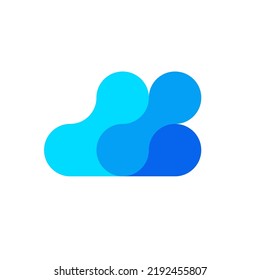 Cloud technology logo design template
