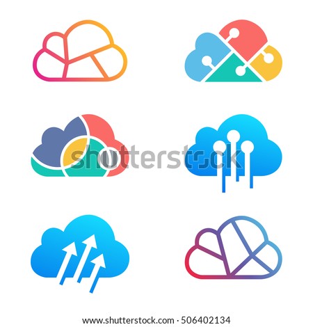 Cloud Technology logo design template. vector illustration