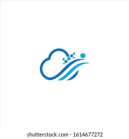 Cloud technology logo icon vector
