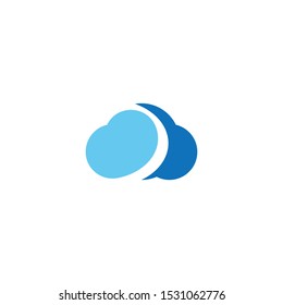 cloud technology logo vector template design