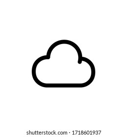 Cloud Technology Outline Icon Logo Vector Illustration
