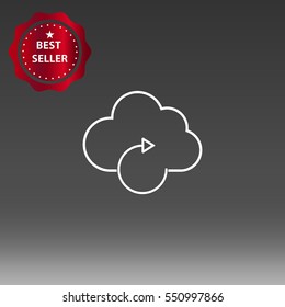 Cloud Technology Refresh Vector Icon Illustration