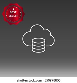 Cloud Technology Server Vector Icon Illustration