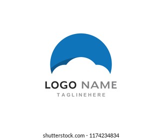 cloud technology vector logo template design
