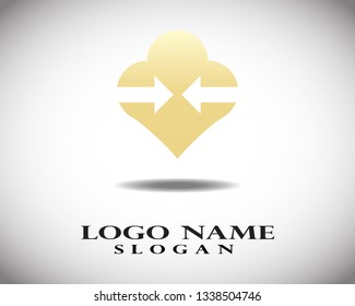 Cloud technology vector logo template design vector