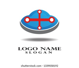Cloud technology vector logo template design vector 