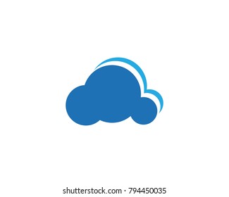 cloud technology vector logo template design vector 
