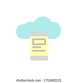 Cloud, telephone icon. Simple color vector elements of internet storage icons for ui and ux, website or mobile application