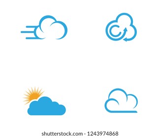 Cloud template vector icon illustration design