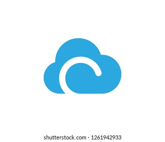 Cloud template vector icon illustration design