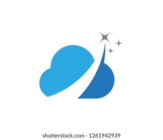 Cloud template vector icon illustration design