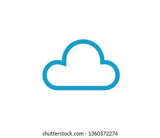Cloud template vector icon illustration design