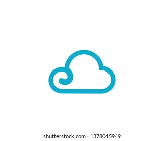 Cloud template vector icon illustration design