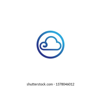 Cloud template vector icon illustration design