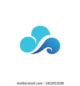 Cloud template vector icon illustration design