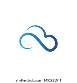 Cloud template vector icon illustration design
