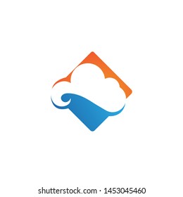 Cloud template vector icon illustration design