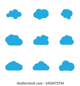 Cloud template vector icon illustration design