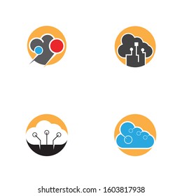 Cloud template vector icon illustration design