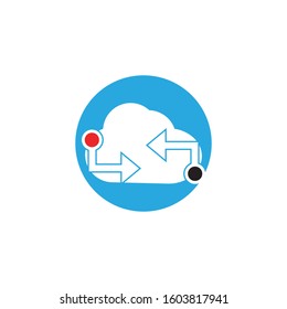 Cloud template vector icon illustration design