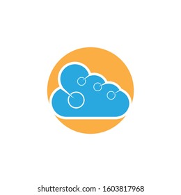 Cloud template vector icon illustration design