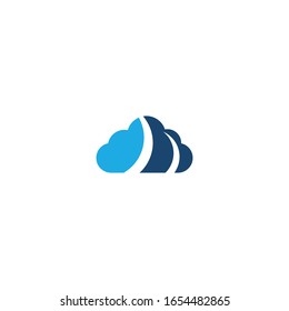 Cloud template vector icon illustration design
