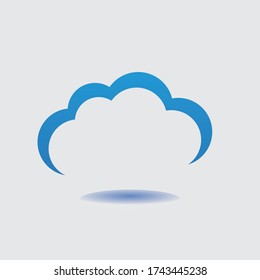 Cloud template vector icon illustration design