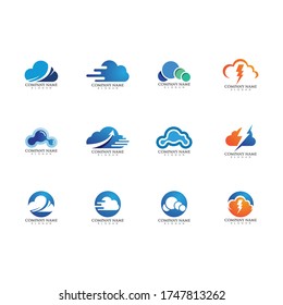 Cloud template vector icon illustration design