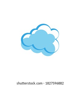 Cloud template vector icon illustration design