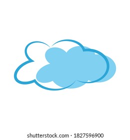 Cloud template vector icon illustration design