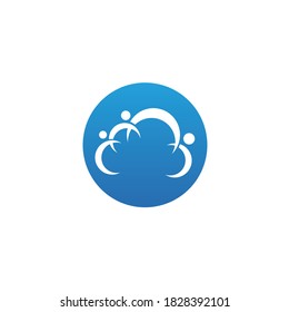 Cloud template vector icon illustration design