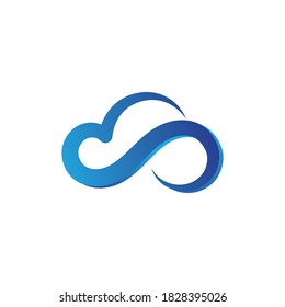 Cloud template vector icon illustration design