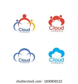 Cloud template vector icon illustration design