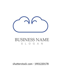 Cloud template vector icon illustration design