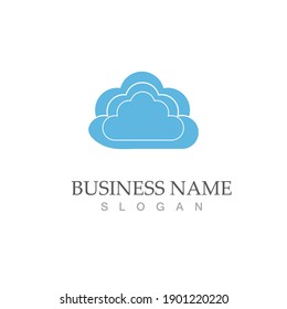Cloud template vector icon illustration design