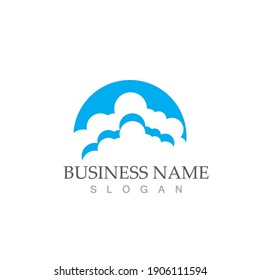 Cloud template vector icon illustration design
