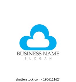 Cloud template vector icon illustration design
