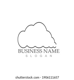 Cloud template vector icon illustration design
