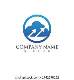 Cloud template vector icon illustration design