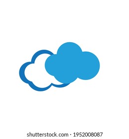 Cloud template vector icon illustration design