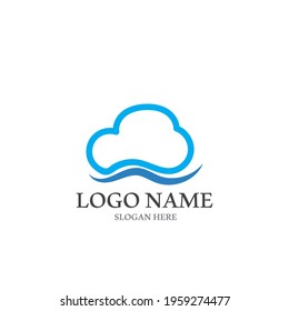 Cloud template vector icon illustration design