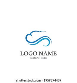 Cloud template vector icon illustration design