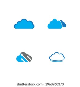 Cloud template vector icon illustration design